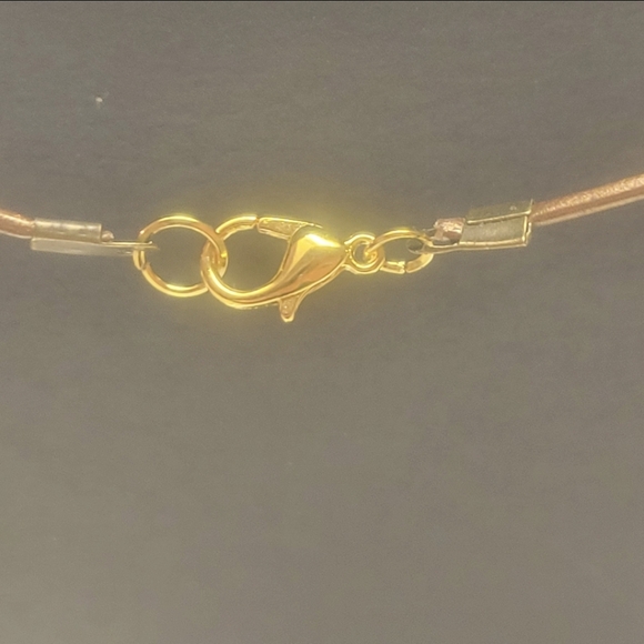 Brown Cord and Green Christmas Tree Necklace - Picture 5 of 9